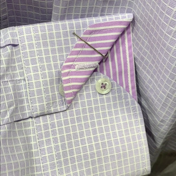 NWOT English Laundry Men’s Purple Dress Shirt - Picture 6 of 7